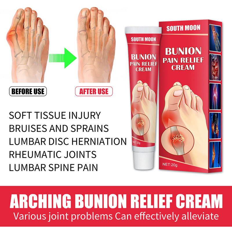 20g Bunion Gout Pain Relief Ointment Toe Joint Valgus Corrector Cream Hallux Knee Lumbar Arthritis Treatment Medical Plaster