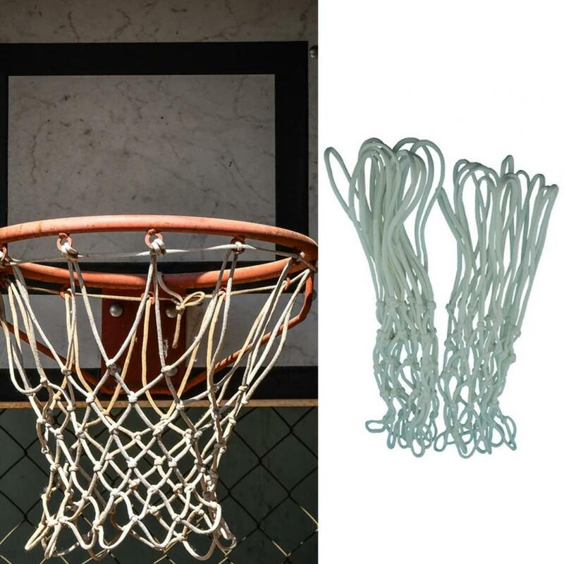 Weather-resistant Solid 12 Buckles Standard Solid Basketball Net for Outdoor