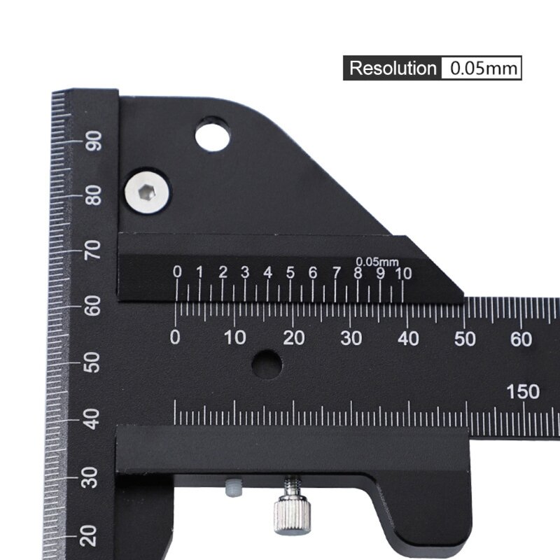 Escala de liga de alumínio métrica medida scribing régua carpintaria marcação ferramenta