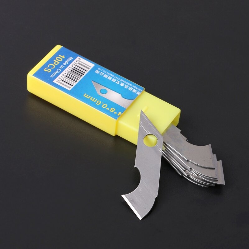 10x afiada gancho faca lâmina para ofícios cortador de corte acrílico placa folhas transporte da gota