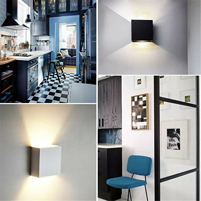 Lámpara LED de pared para interiores, candelabro de decoración moderna para el hogar, AC85-265V de aluminio para baño, pasillo y NR-180