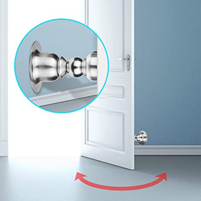 Door Stopper Magnetic Door Stop Punch-free Stainless Steel Door Stopper Bathroom Door Stop Anti-collision Door Stop