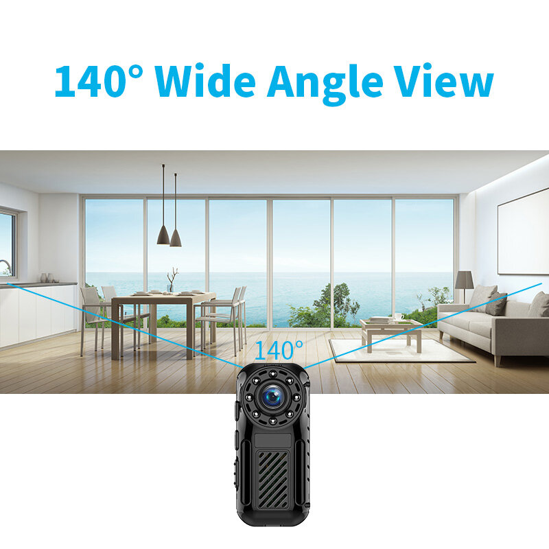 WiFi Mini cámara control remoto inalámbrico portátil HD 1080P red cámara de vigilancia de la visión nocturna infrarroja de videocámara con detección de movimiento