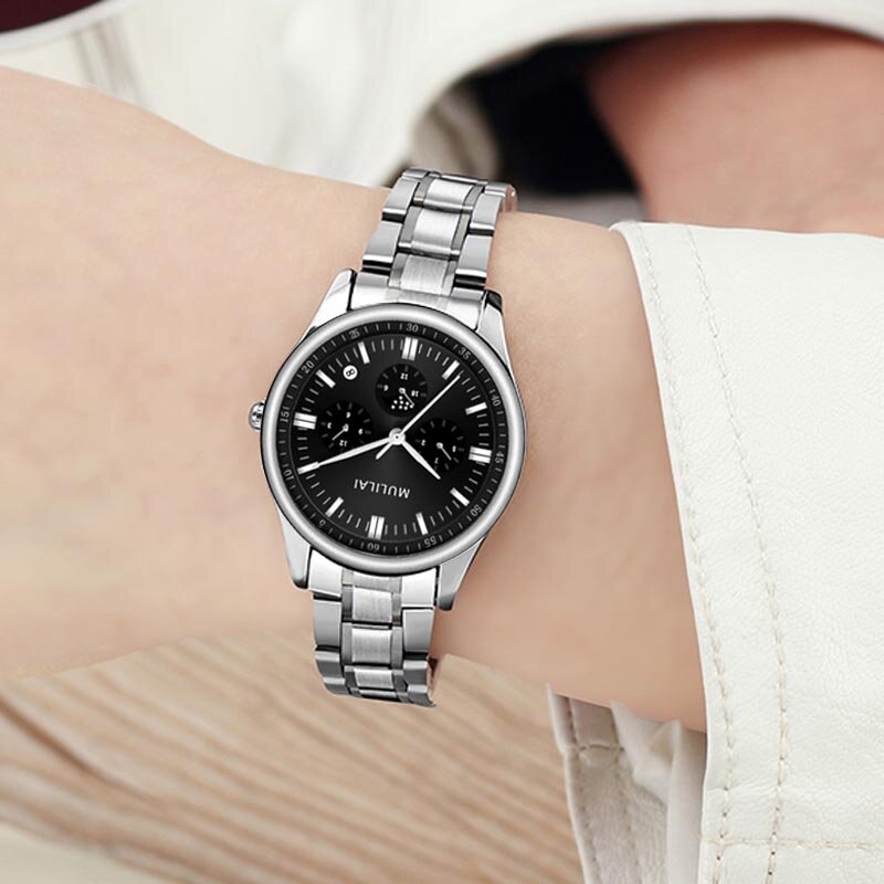 새로운 여성 시계 브랜드 럭셔리 골드 커플 시계 스포츠 쿼츠 시계와 팔찌 방수 캘린더 손목 시계 Relogio Feminino