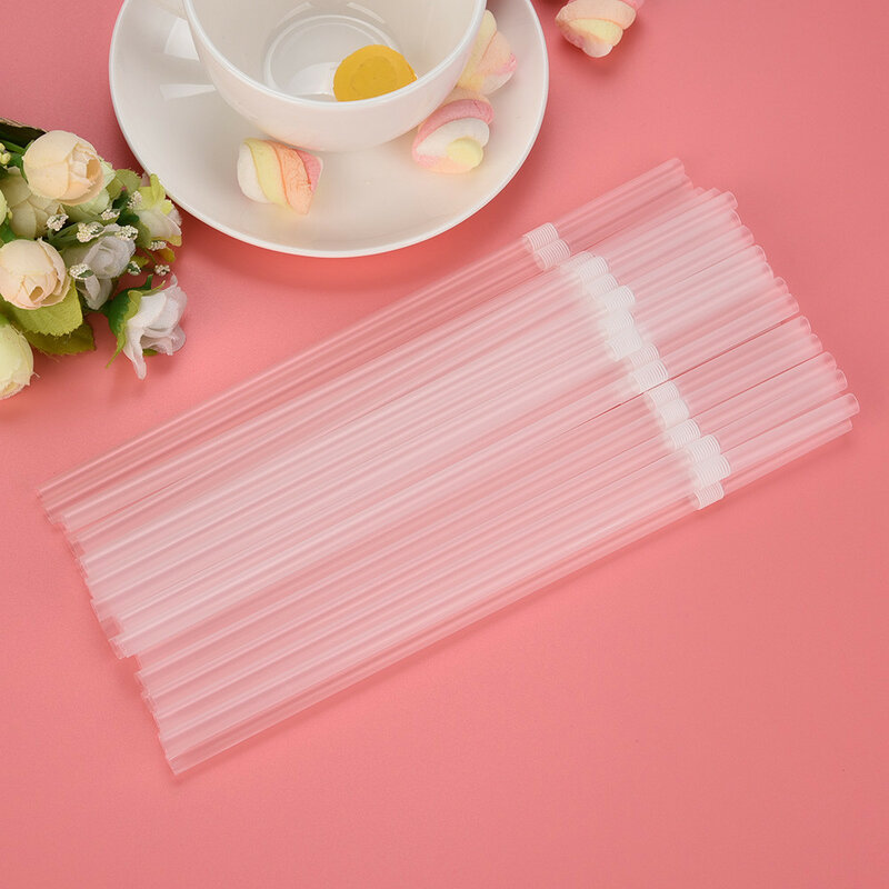 100 sztuk wyczyść długi elastyczny słomki do picia Art słomy pojedynczy plastikowy opakowanie strona główna kuchnia specjalne narzędzie DropShipping #2021