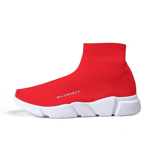 Zapatillas deportivas para hombre y mujer, zapatos de correr de diseño, entrenador de velocidad, informales, a la moda, color negro y rojo, 2021