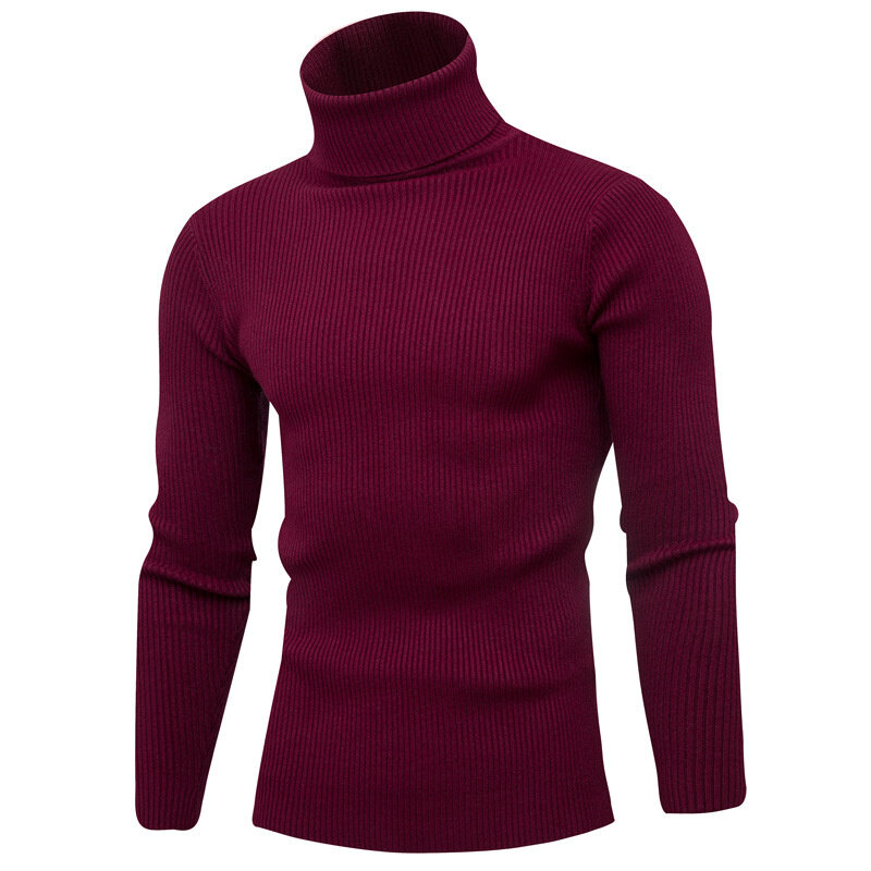 Suéter de cuello alto para hombre, Jersey cálido de punto, mantiene el calor, otoño e invierno, 2022