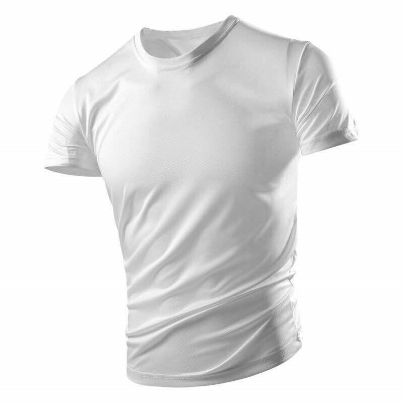 Homme O cou t-shirt 2021 été nouveaux hommes de couleur unie à manches courtes T-shirt lâche haut respirant sport à séchage rapide hauts T-SHIRTS