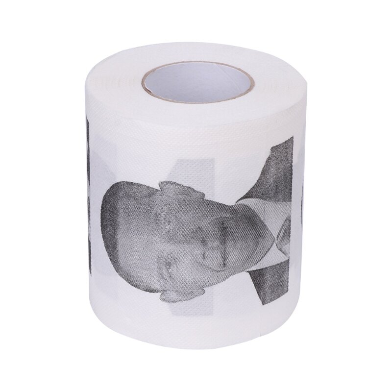 2 Layers Durable Funny Printed Toilet Paper 1 Roll Obama Gift Tissue Living Room Bathroom Sanitary Paper Toilet Tissue