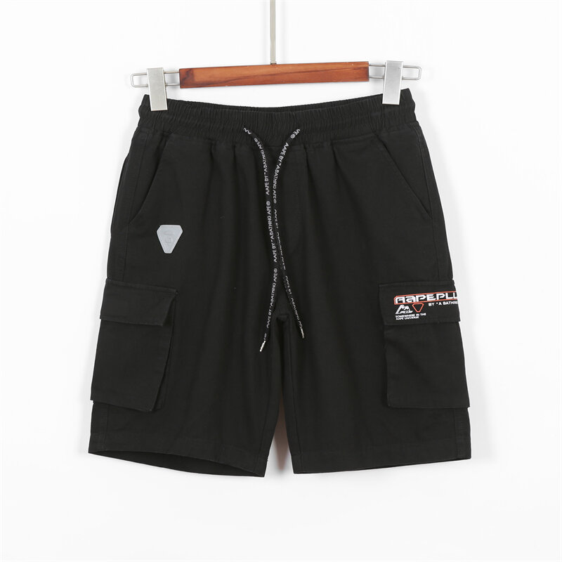 Pantalones cortos tipo Cargo para hombre, ropa de calle estilo Harajuku con bolsillos laterales, holgados e informales, 100 colores