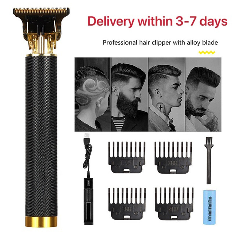 2021 USB مشابك شعر كهربائية قابلة للشحن ماكينة حلاقة أداة تهذيب اللحية المهنية الرجال آلة قطع الشعر اللحية الحلاق قص الشعر