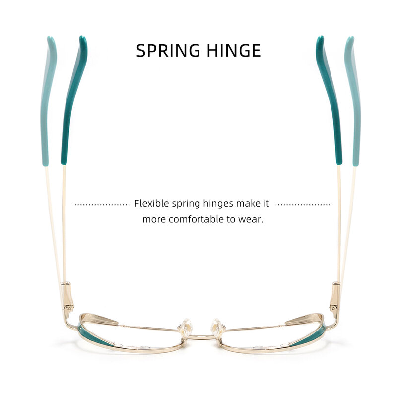 NONOR – monture de lunettes en métal pour femmes, avec yeux de chat, monture de lunettes de styliste multicolore