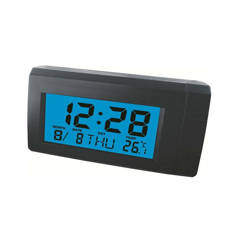 Relógio de carro automóveis interno vara-em mini relógio digital relógio automático termômetro automotivo backlight decoração ornamento presentes