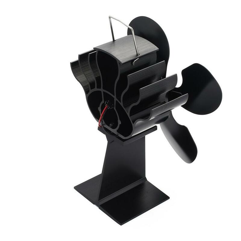 4-Blade Warmte Aangedreven Kachel Ventilator Voor Hout Log Brander Energiebesparende Stille Haard Ventilator Efficiënte Warmteverdeling