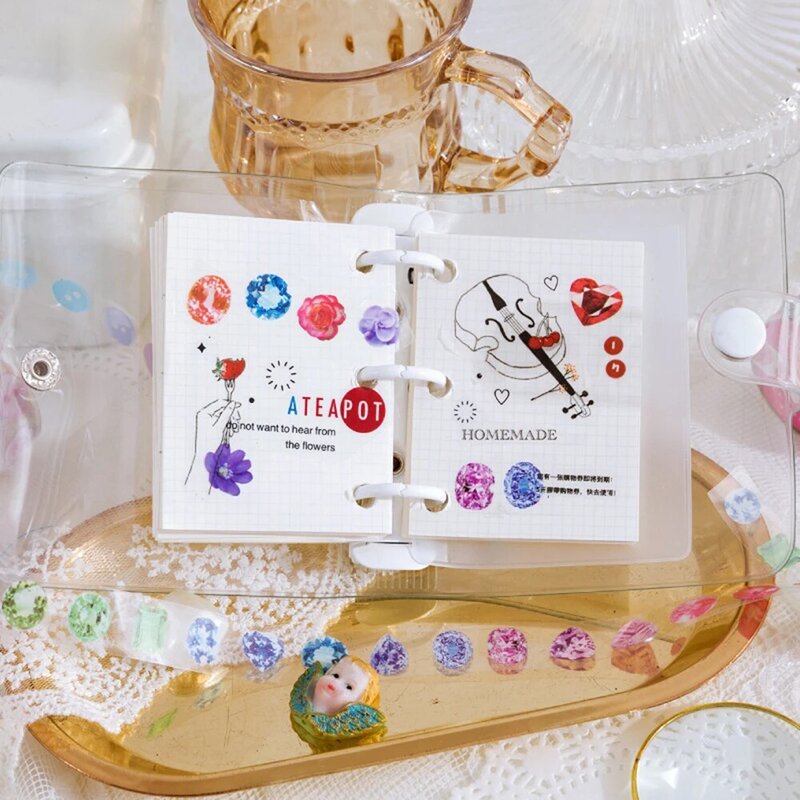 Caliente Arco Iris carta cinta de Washi pegatinas Kawaii cinta adhesiva de PET cinta Scrapbooking DIY decoración artículos de papelería