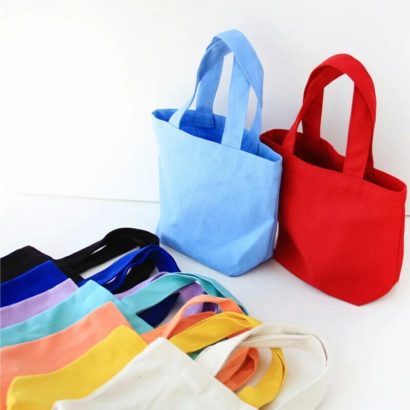 Women Canvas Shoulder Bag Ladies Shopping Bags Cotton Cloth Fabric Grocery Handbags Tote Books Bag For Girls