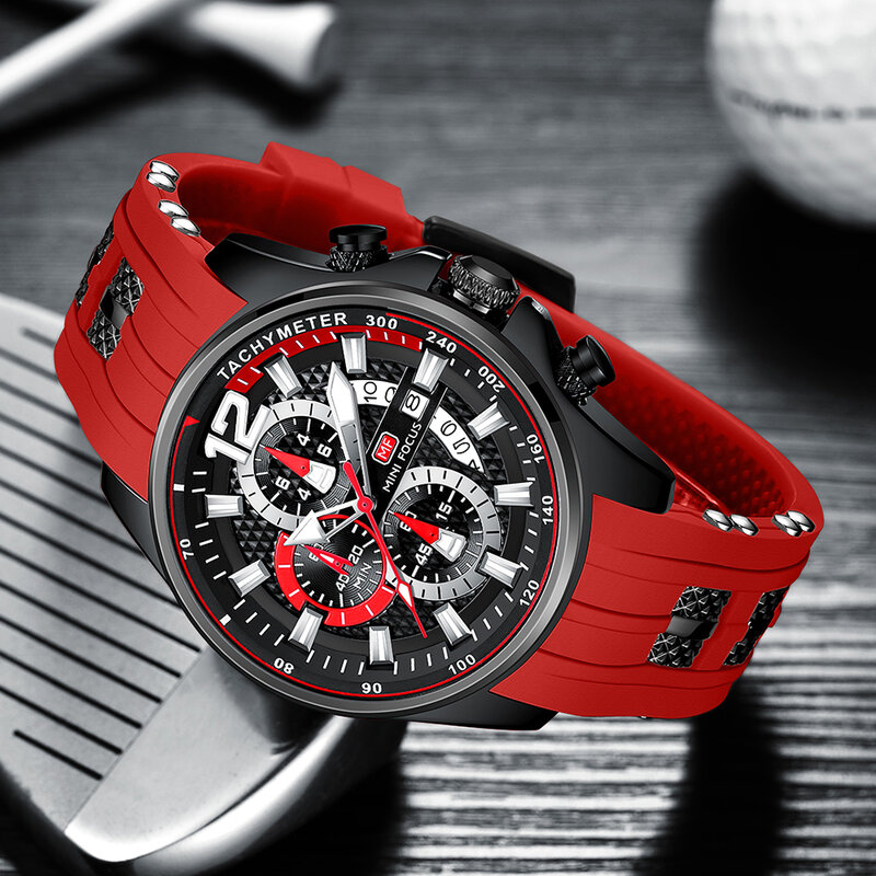 MINI FOKUS Military Uhren Herren 2020 Sport Uhr Männer Luxus Armbanduhr Kalender Silikon Strap Glow Uhr relogio masculino Neue
