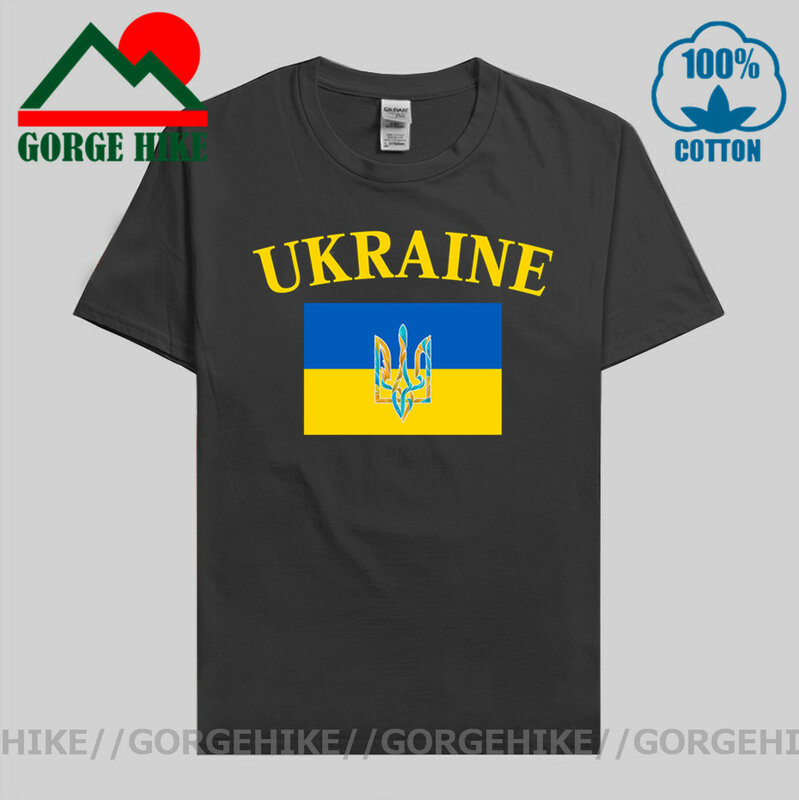جورجيهايك الأوكرانية العلم تي شيرت العلم من أوكرانيا تي شيرت للرجال أوكرانيا تي شيرت رجل وطني فخر تي شيرت بلد فريق تي شيرت