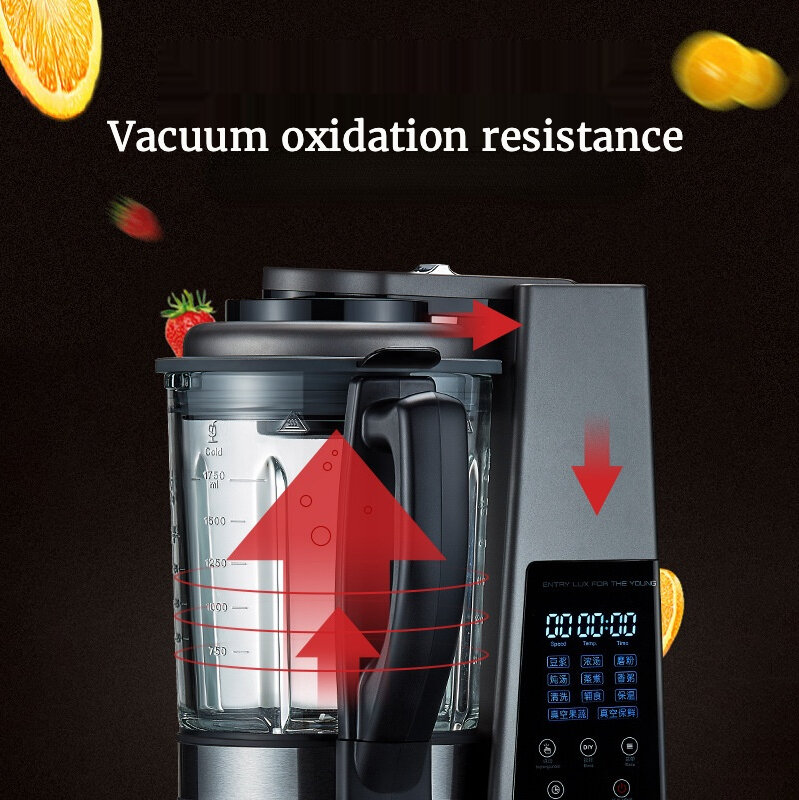 Multifunktionale 1750ml Vakuum Zerkleinerung Automatische Vakuum Saug Frische-halten Lebensmittel Heizung Filter Soja Milch Maschine
