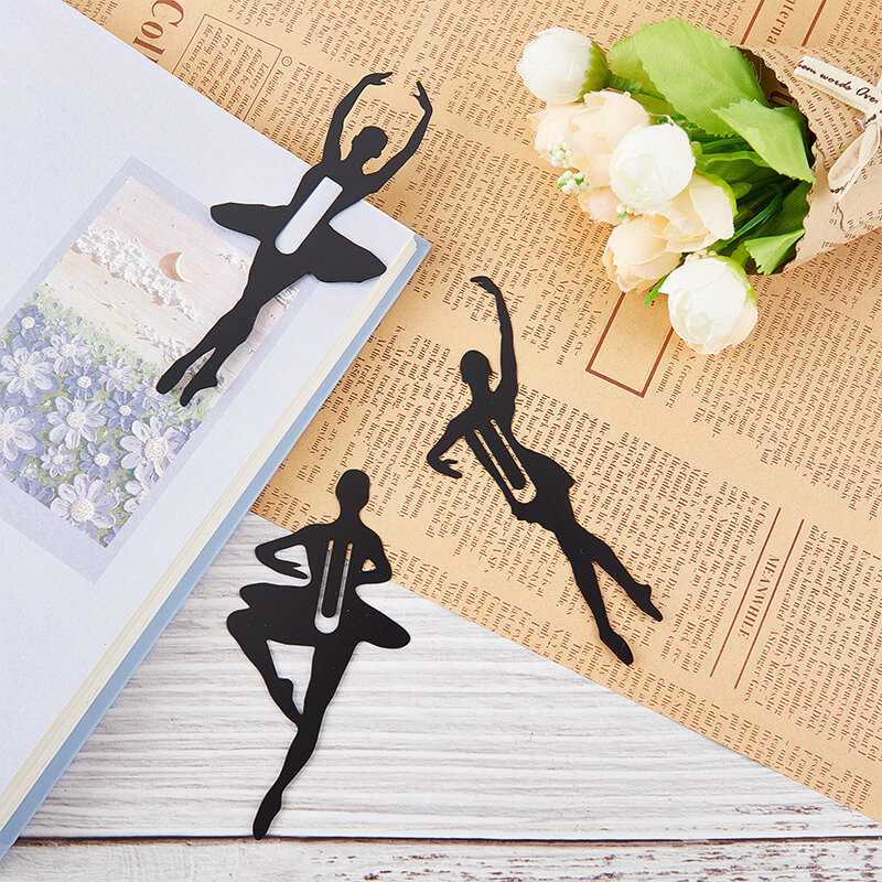 Moda criativa metal ballet marcadores bonito de alta qualidade marcador novo assistente leitura livro apoio