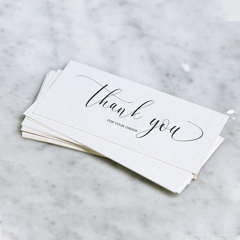 200 Uds gracias por su orden Mini Tarjeta de Gracias por apoyar a tarjetas de negocios pequeña Multipack de pequeños negocios de tarjeta de nota de