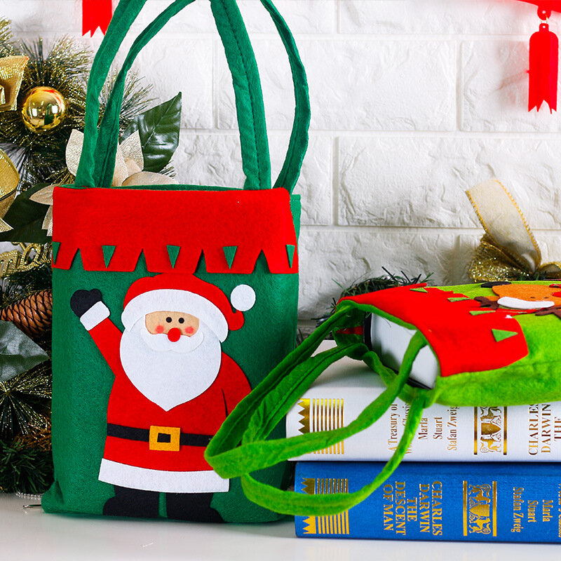 Bolsa de regalo de Navidad, suministros de decoración para el hogar, calcetines de Papá Noel, bolsa de caramelos de Navidad, adornos sueltos, 2019