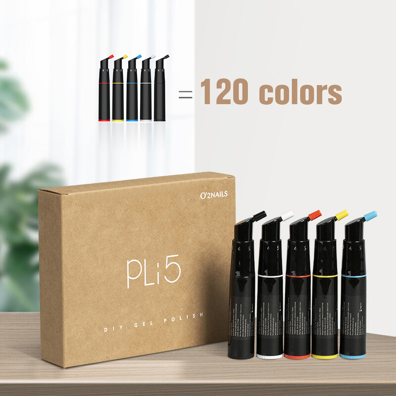 Paleta de colores para esmaltes de uñas múltiples, estuche de bolígrafo inteligente para colorear, juego de herramientas para maquillaje de uñas, 120 colores, 5 uds.
