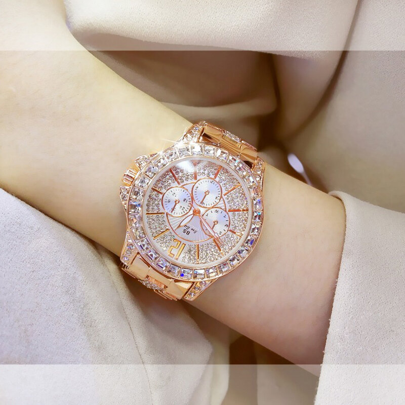 Marca de luxo relógio feminino moda criativa brilhante diamante senhoras quartzo relógio de pulso relojes mujer feminino pulseira relogios