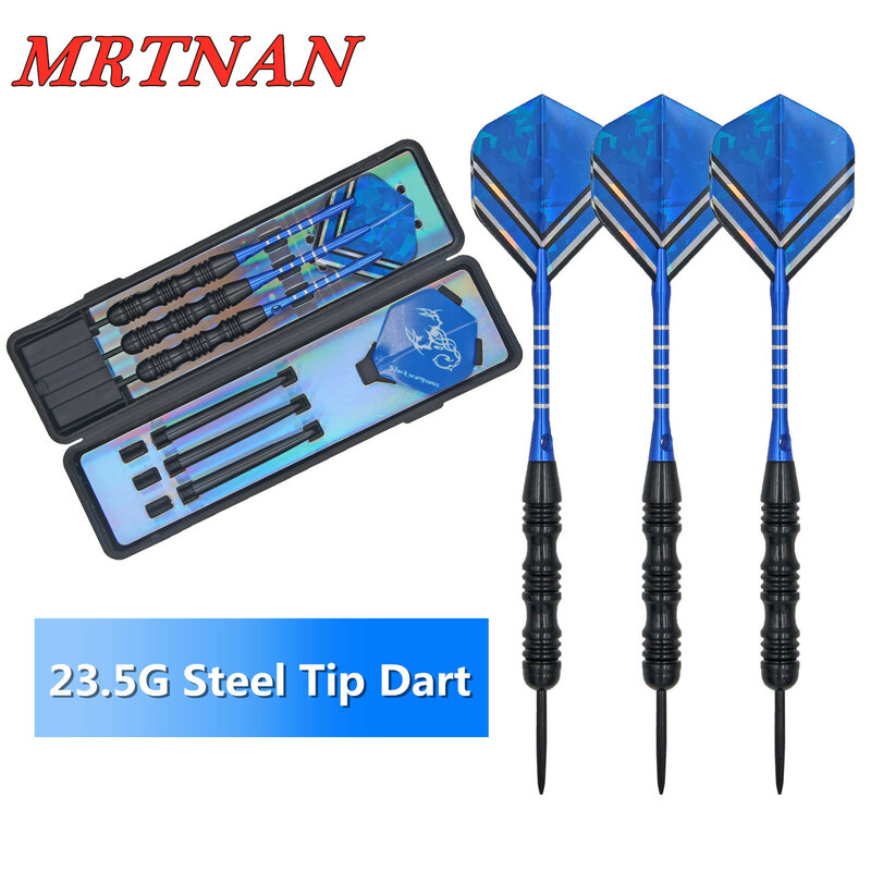 High quality 3 pieces/set of indoor sports steel tip hard darts boxed game darts set professional throwing game