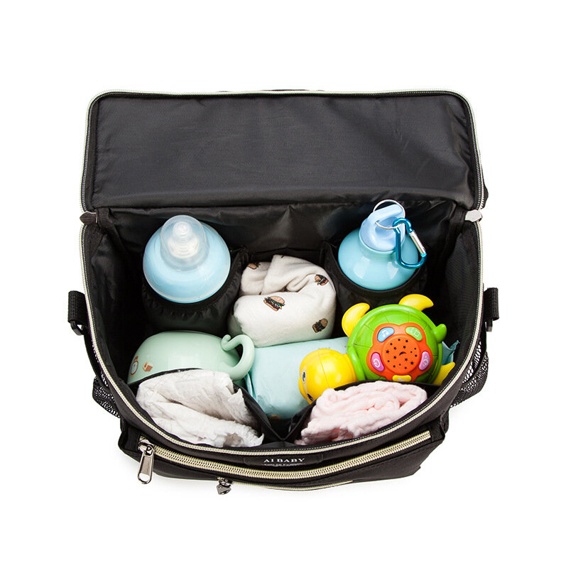 Bolsa para fraldas de bebê, carrinho de bebê organizador para armazenamento de tecido, bolsa mensageiro, cesta à prova d'água portátil
