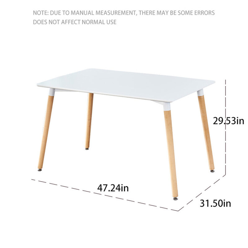 Dining Table White Modern Simple Design Wood Dining Table Apartment Furniture Office Break Room Dining Table