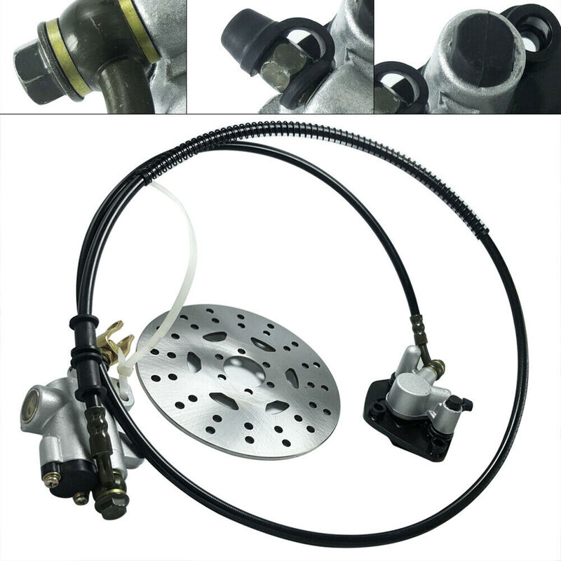 Conjunto de pinza de freno hidráulico trasero + Kit de Rotor de disco para Go-kart ATVs de 4 ruedas de 50-125cc