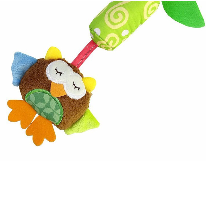 Детская Хлопковая погремушка-колокольчик, игрушка с животными, плюшевые развивающие подарки, игрушки, мобильные детские погремушки для кро...