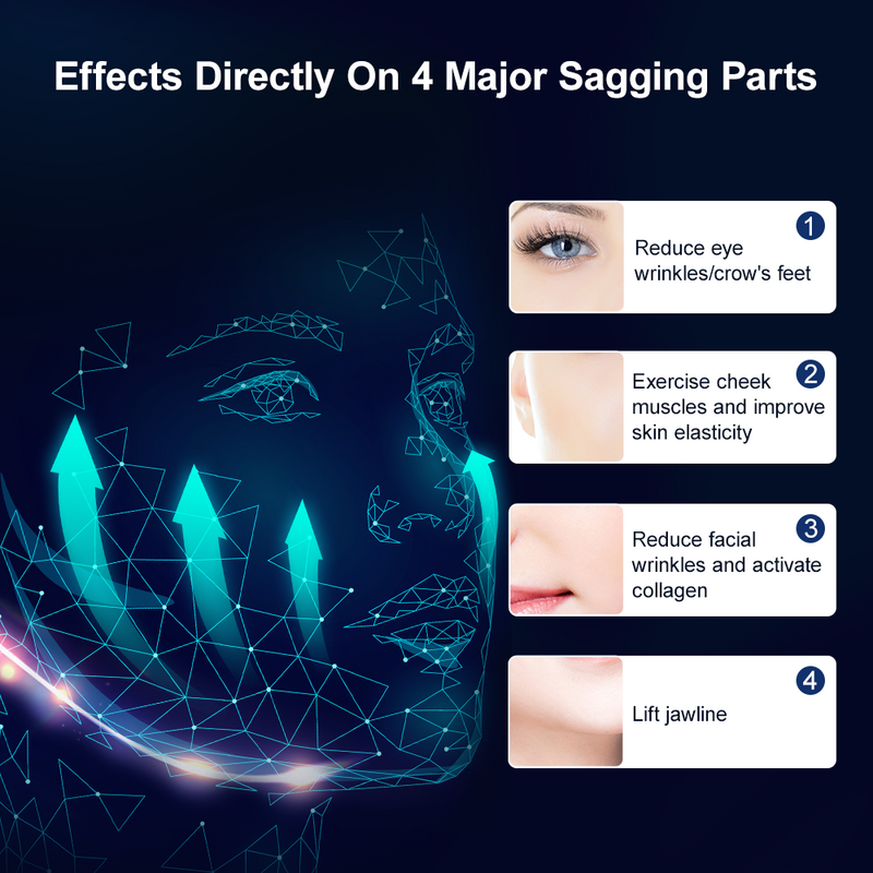 Anlan 6 em 1 dispositivo de beleza rf ems face lifting mesoterapia facial radiofrequência vermelho e azul cores ems rf massageador facial