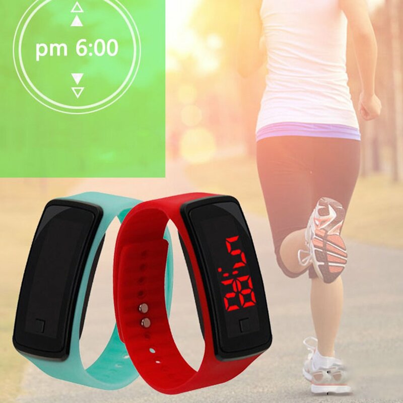 Reloj deportivo para hombre y mujer, pulsera electrónica, LED, luminosa, resistente al agua, Mini reloj de pulsera