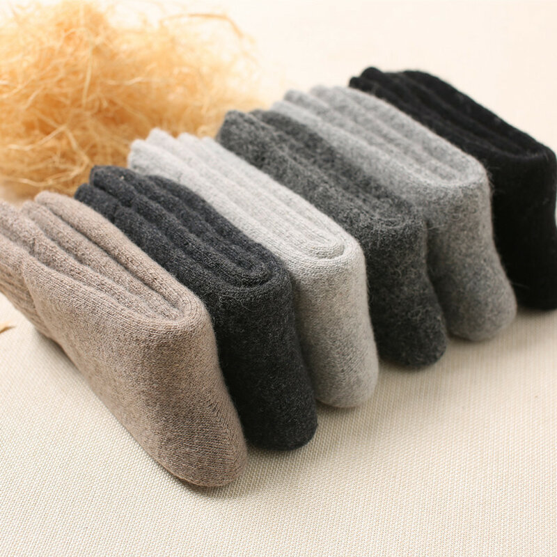 2021New 3Pair/Lot 1Pair Men's Wool Sock Winter Warm Merino Male Men Socks High Quality Thick Cotton Socks Winter Warm Socks Male