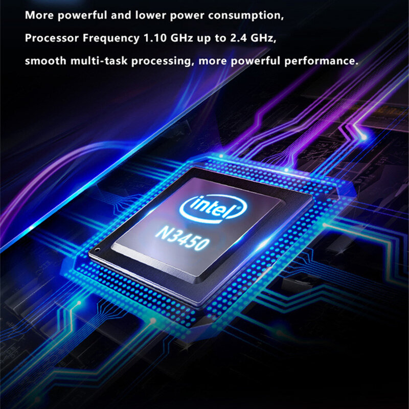 KUU14.1 Inci Intel N3450 Quad Core 6GB DDR4 RAM 256GB SSD Notebook IPS Laptop dengan Tambahan Sata 2.5 Port Belajar Kantor Netbook
