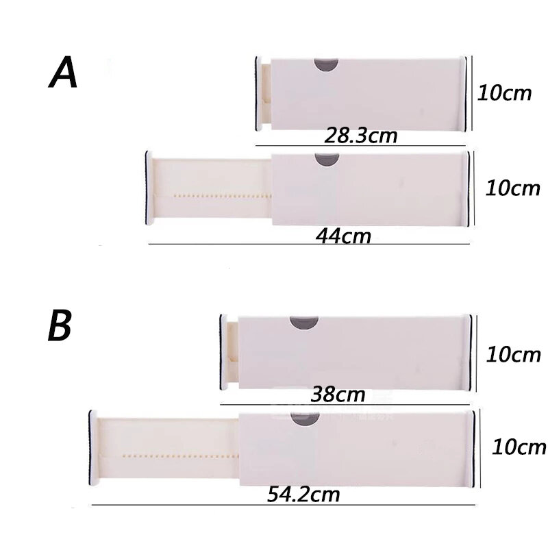Cassetti portaoggetti regolabili divisore cassetto in plastica retrattile supporto divisorio portaoggetti per uso domestico per vestiti e cucina