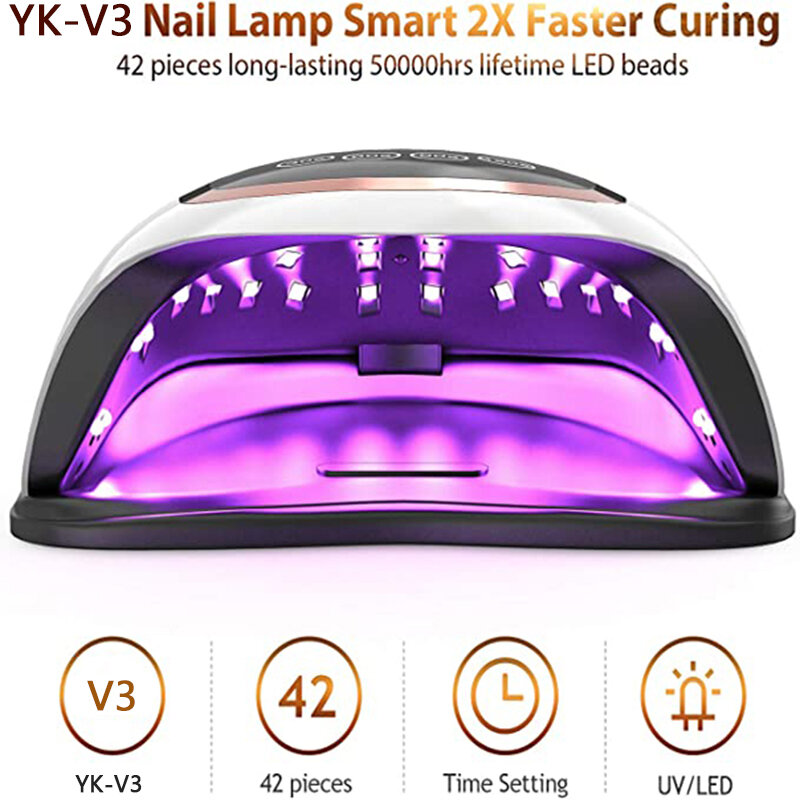 Lámpara UV LED de 168W para secado de uñas, 120W, 78W, 4 modos con detección de movimiento, pantalla LCD, esmalte de uñas de Gel UV, Devoluciones gratis, 2 años de garantía.