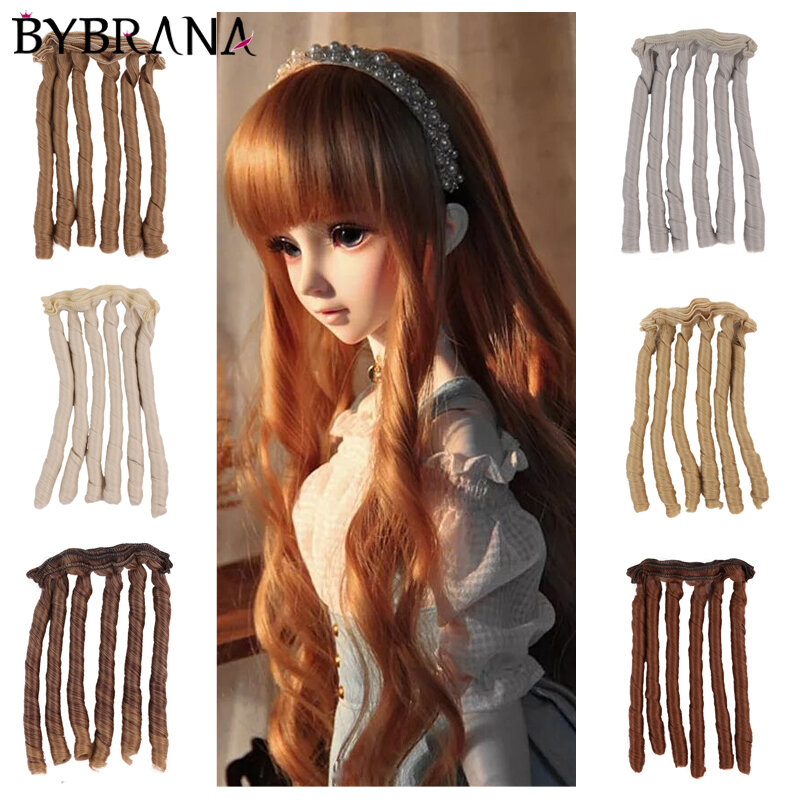 Bybrana-Hilera de pelo de muñeca Bjd, fibra resistente al calor, 1 pieza, 15 cm x 100 cm