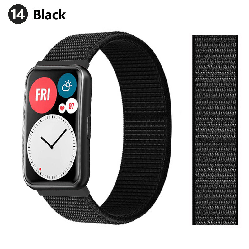 2021 Nylon Band For Huawei Watch FIT Strap Smartwatch Accessories Sport Loop Wristband Belt bracelet Huawei Watch fit Strap