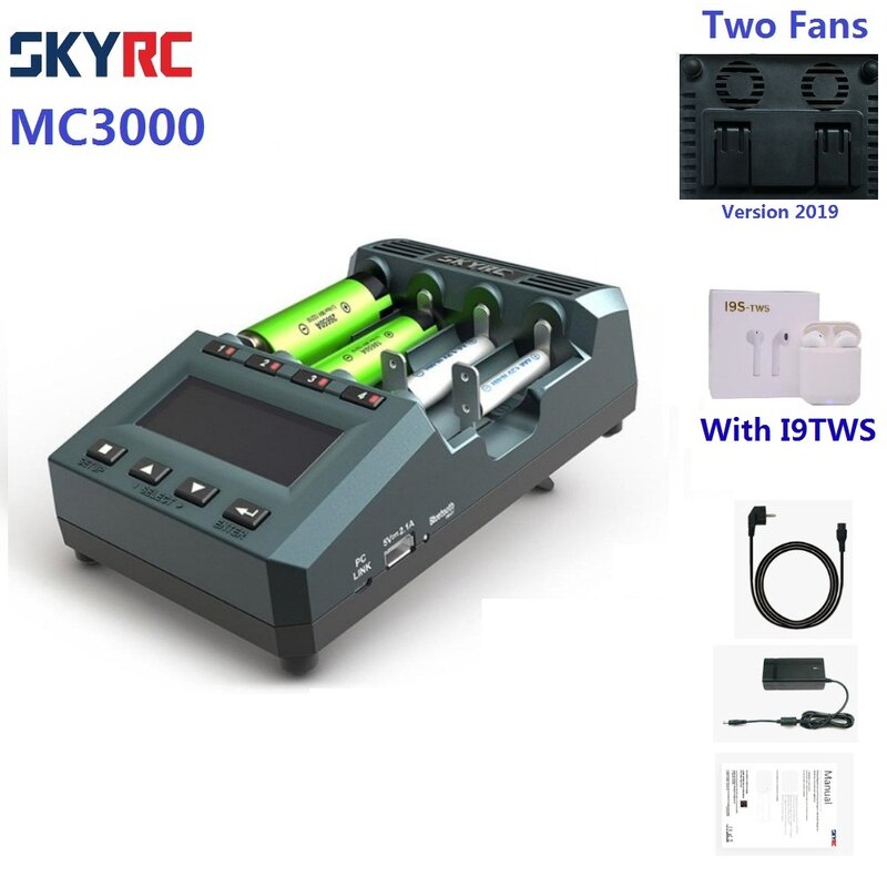 Original SKYRC MC3000 Smart 4 ranuras pantalla LCD cargador de batería UNIVERSAL IPHONE/por teléfono para mutilcopter fpv rc drone