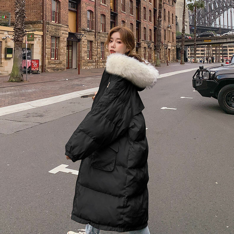 아래로 면화 패딩 재킷 새로운 한국어 면화 패딩 재킷 느슨한 면화 패딩 재킷 두꺼운 외국 스타일의 재킷 여성