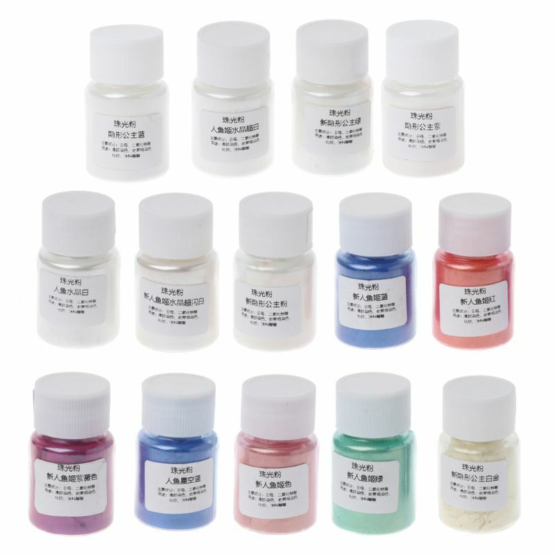 Resina tinte Mica para polvo pigmentos perlas de cristal de Color de barro para DIY pigmento en polvo