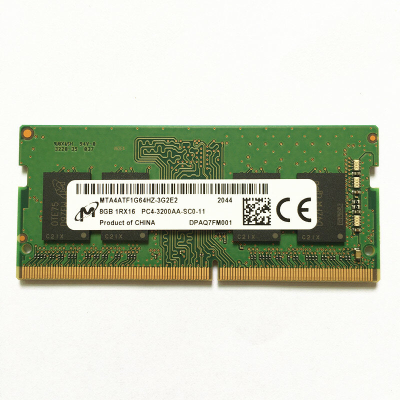 ميكرون ddr4 3200 8gb رامس 8GB 1RX16 PC4-3200AA-SCO-11 DDR4 8GB 3200MHz ذاكرة الكمبيوتر المحمول