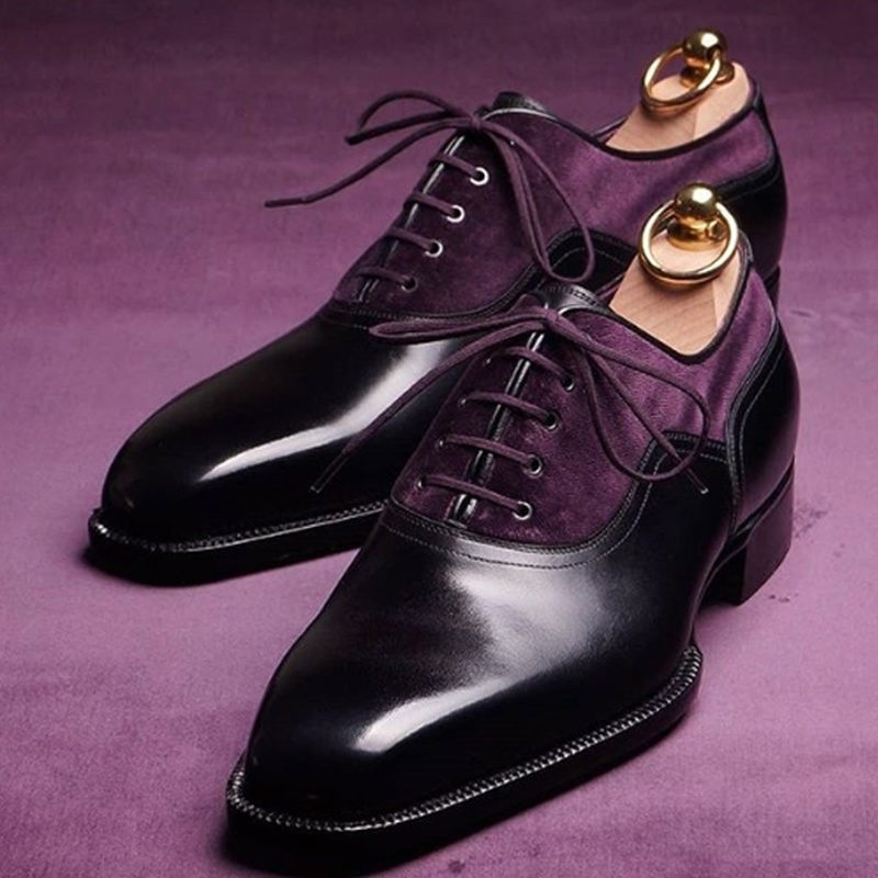 Chaussures Sepatu Oxford Wanita Sepatu Pria Derby Fashion Kulit PU Klasik Sepatu Kantor Warna Campur KZ359