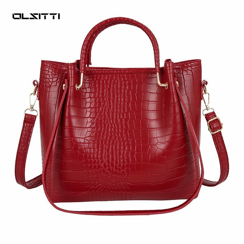 Stone Pattern High Quality PU Leather Bucket Bags for Women 2021 Retro Casual Shoulder Messenger Bag Lady Handbags Sac A Main