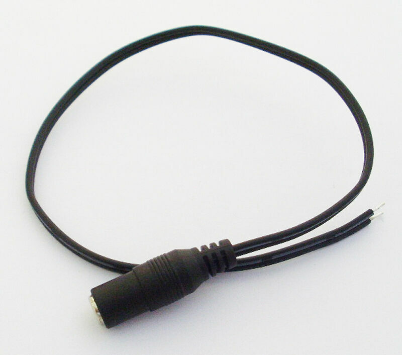 Cable de alimentación de CC de 27cm, 2,1x5,5mm, punta de CC, hembra, Cable recto CCTV (EE. UU.), 10 Uds.