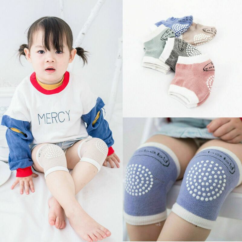 Mais novo estoque rastejando anti-deslizamento meias almofadas de joelho para unisex bebê crianças crianças segurança