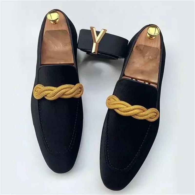 High-quality Men's Shoes Artificial Suede Pointed Loafers Low-heeled Retro Classic Slip-on Fashion Everyday Casual Shoes ZQ0101